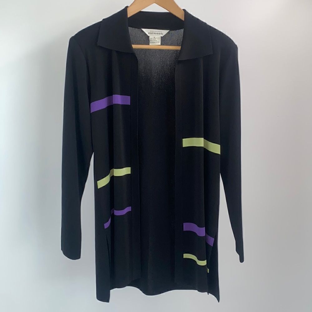 Exclusively Misook Open Sweater Duster Cardigan Women’s Size Small Acrylic